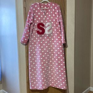 Pajama Dress Red and White with Polka Dots